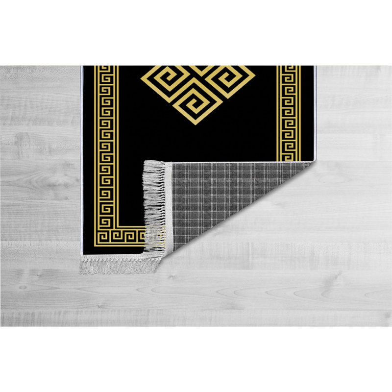 Luxurious Velvet Area Rug (4.6 x 7.2 ft), 100% Antibacterial Fabric, Non-Slip Cotton Backing, Pile Height: 0.4 in | Machine Washable, 3D Digital Print Design | Perfect for Living Room & Bedroom Decor, Soft & Durable