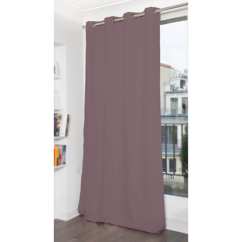 Rauseo Blackout Curtain Single Panel, Dark Grey
