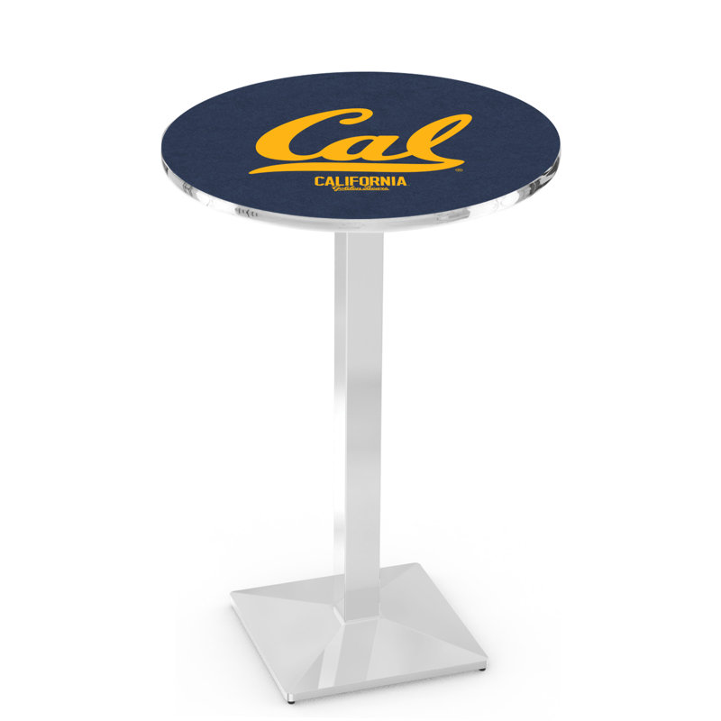 Round Metal Base Dining Table, Chrome, University of California