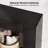 43.3" Fluted Narrow Console Table With Hidden Storage And Adjustable Shelves For Entryway, Black-371507001