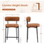 Tabouret 34,25 "H 34,25" avec dossier courbé-2024597762