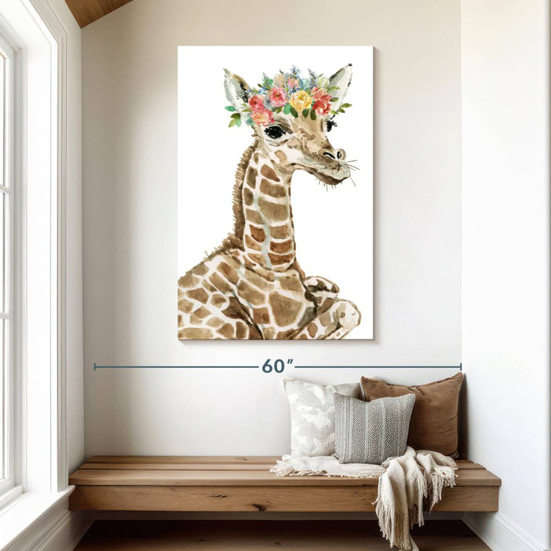 Brampt, savane, girafe, H 48 po x l 32 po