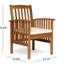 Chaise de salle à manger en bois 2 pièces avec coussins - Élégante pour l'extérieur 2 chaises, espaces-1989502162