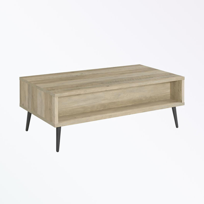 Rectangular Coffee Table with drawer and open shelf
