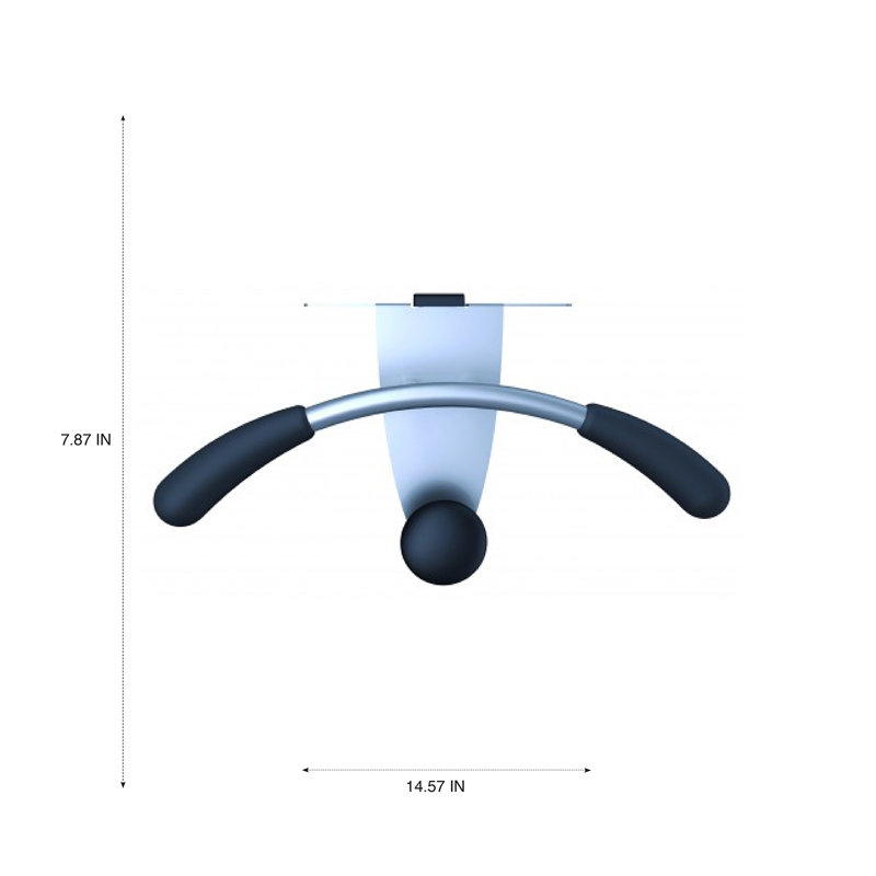 Silver Over the Door Metal and Foam Coat Hook