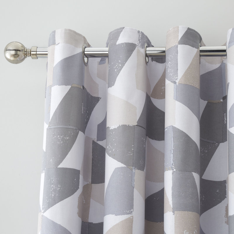 Oslo Geo Curtains, Width 117 x Drop 183cm