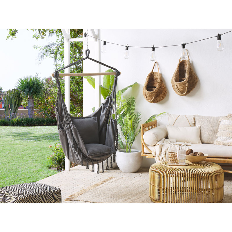 Balibo Cotton Hanging Chair, Grey
