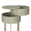 Table de bout ronde à 2 tiroirs, table de chevet rotative, vert sauge-363394778