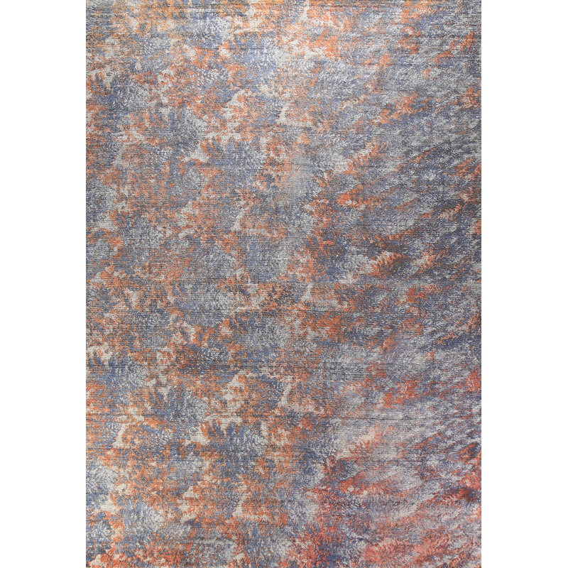 Grand tapis indien moderne et abstrait