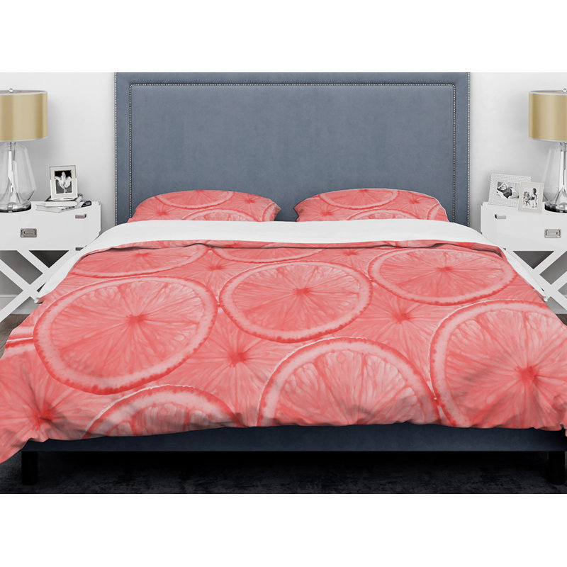Ensemble de housse de couette orange en microfibre campagnard, Housse de couette très grand + 2 taies décoratives