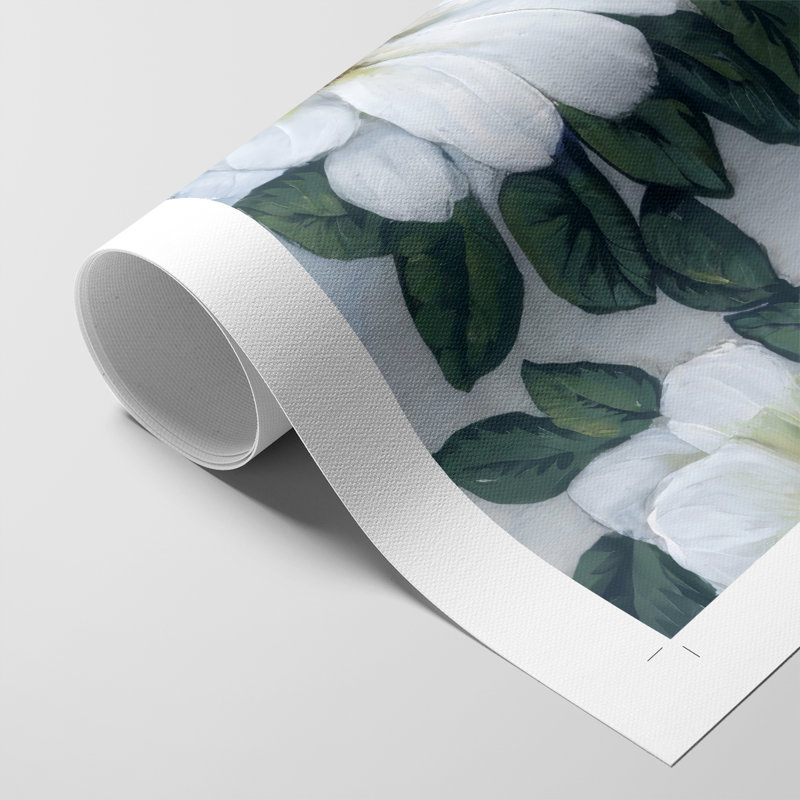 Fleurs blanc vif II - impression sur toile seulement - NON CADRE
