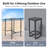27 Inch Outdoor Aluminum Bar Table,Gray-2003538977