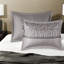 Ensemble de literie luxueuse en jacquard 7 pièces, très grand, gris et taupe, de style moderne pour la chambre à coucher
