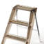 Home Folding Ladder Frame Indoor (Brown)Multi-Functional Thick Folding Ladder Stool Simple Creative Anti-Slip Plastic Edge Table Ladder Frame-121381919