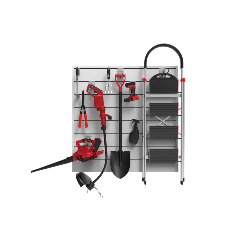 Slatwall Kit, 48" Hx 48" W x 0.5" D, Dove Grey
