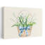Delicate Lily Basket Delicate Elegant Rustic Lily Flower Nature Wall Art Print 1 Piece Wrapped Canvas Wall Art-917215324