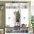VIBE HAUS 62.2''W Entryway Hall Tree with Bench, 3 Top Cubbies & Bottom Storage Space, Farmhouse Coat Rack with Hooks & Cabinets for Entryway, Hallway, Mudroom, Living Room