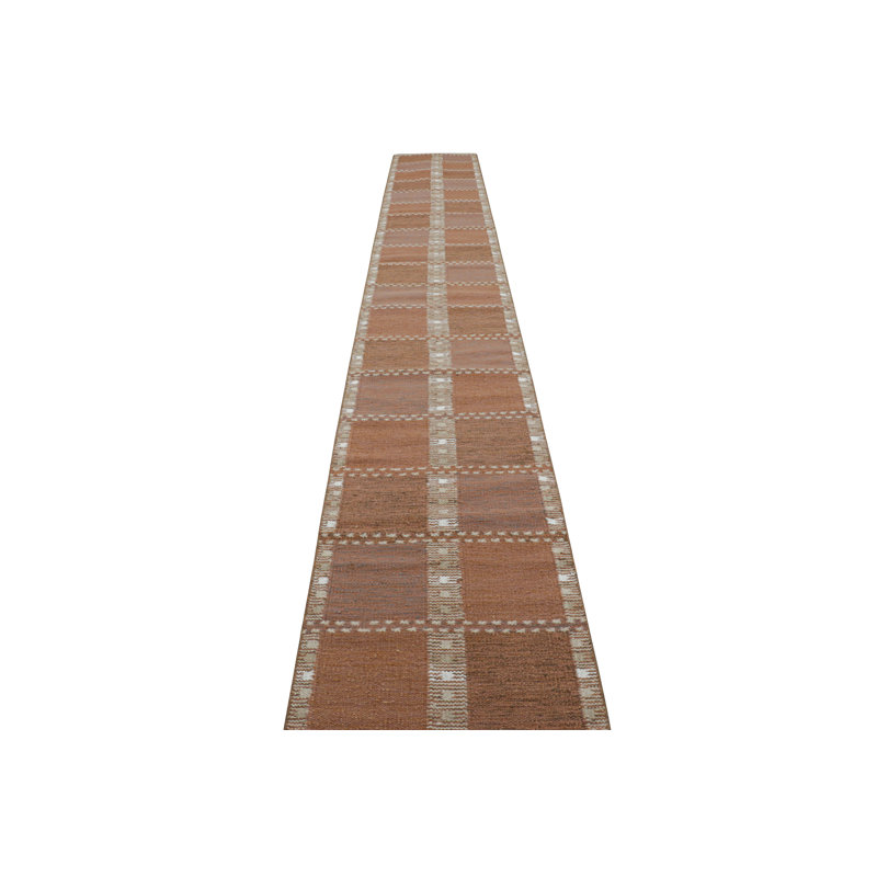 Scandinavian Wool Geometric Area Rug, Runner 3' x 10'