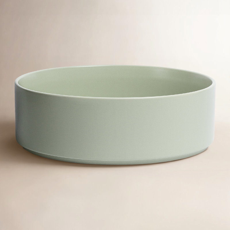 Over&Back Stackable Semi Hand-Finished Stoneware Serving Bowl, Sage Green