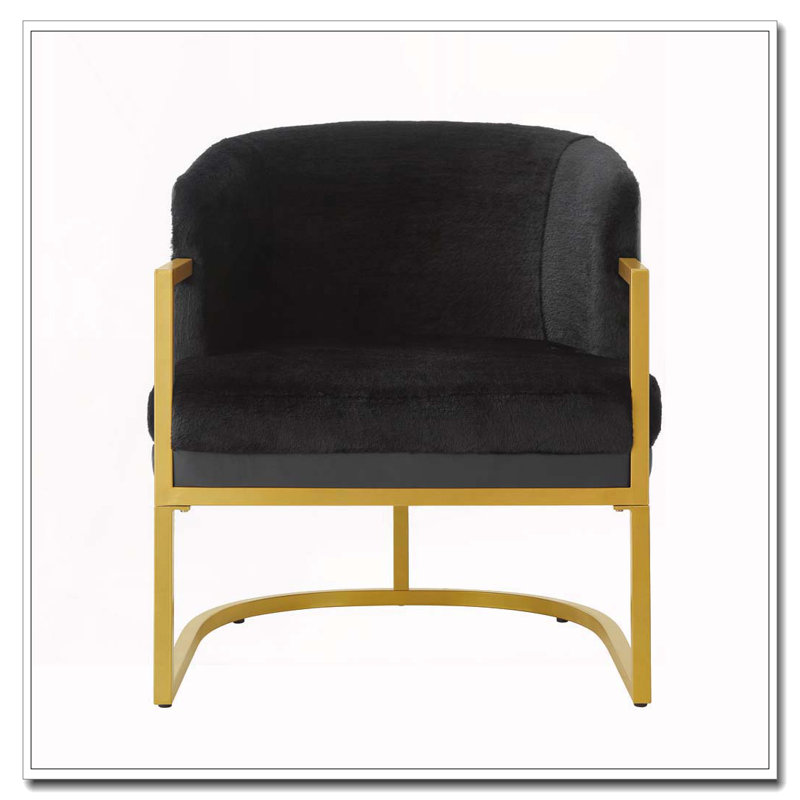 Chaise de lecture rembourrée Modern, Noir