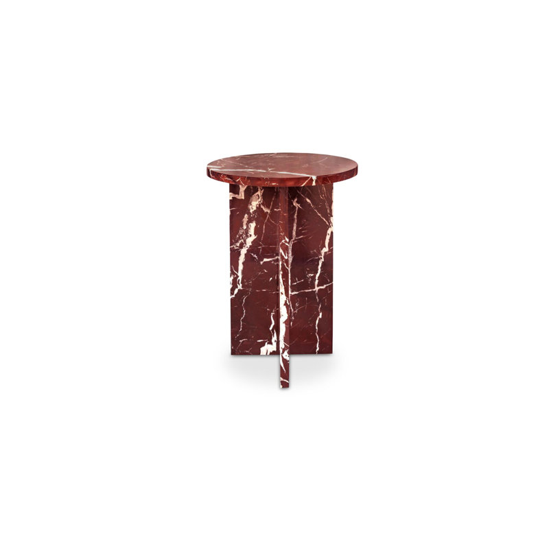 Table d'appoint Grace Marbre Rosso Levante, Rouge