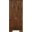 Bibliothèque en chêne bruni, armoire à deux portes, cinq tablettes avec trois réglables, gestion des câbles pour dissimuler les fils, aspect de bibliothèque en bois d'ingénierie, caractéristique, horizontal, tablettes pour câbles