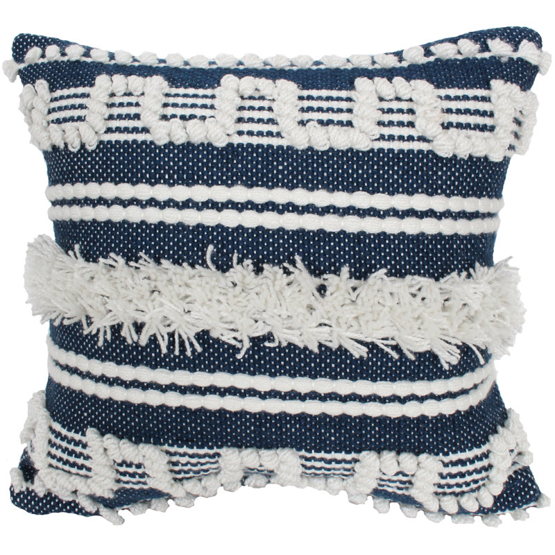 Yakhlef Fringed Outdoor Throw Pillow