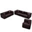 Ensemble de canapé moderne, canapé modulaire rembourré en similicuir 6 places avec conception touffetée à la main pure, 6 coussins, combinaison multiple pour le salon