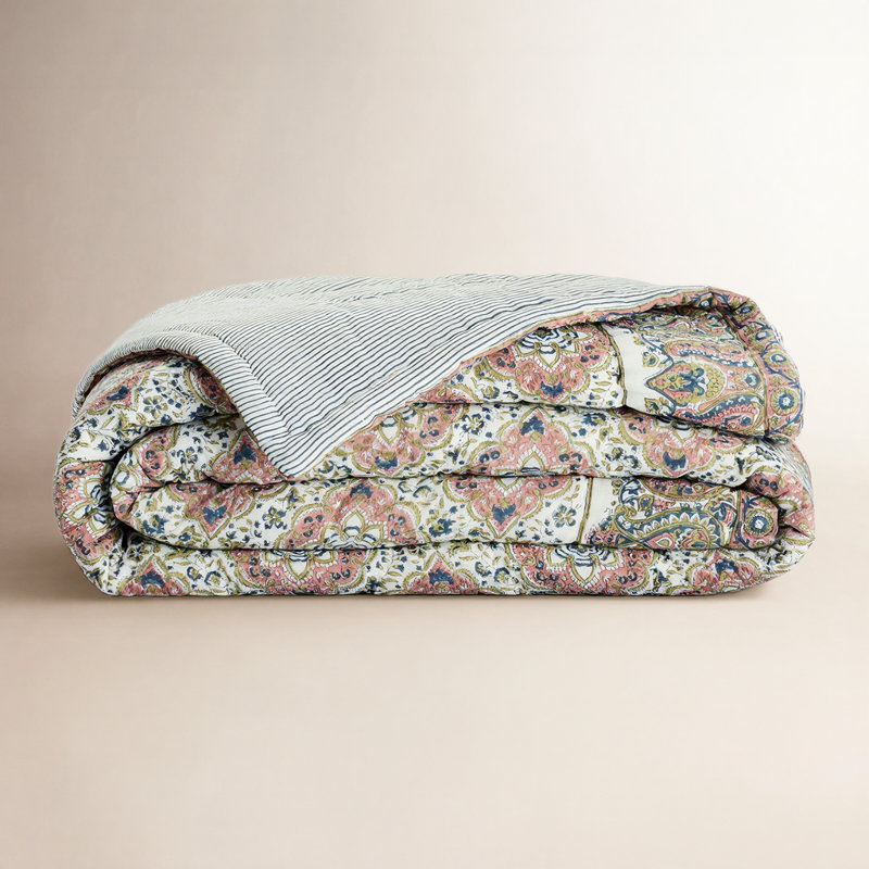 Freddie Pink 100% Cotton Quilt, Courtepointe de très grande taille