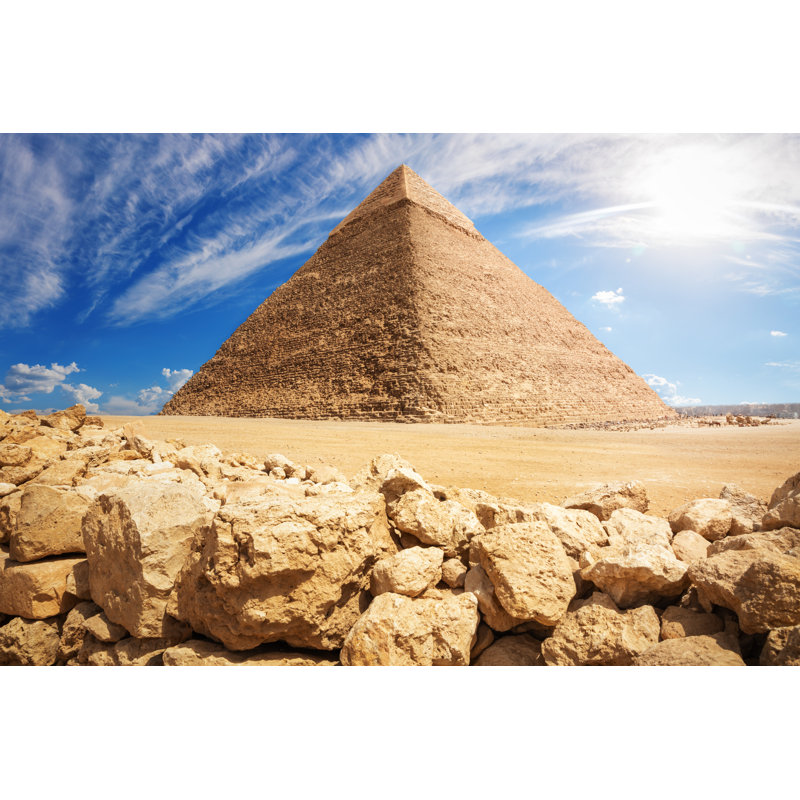 Ravia Wonderful Pyramid Of Khafre by Anton Aleksenko - Wrapped Canvas Print, 61cm H x 91cm W x 3.8cm D