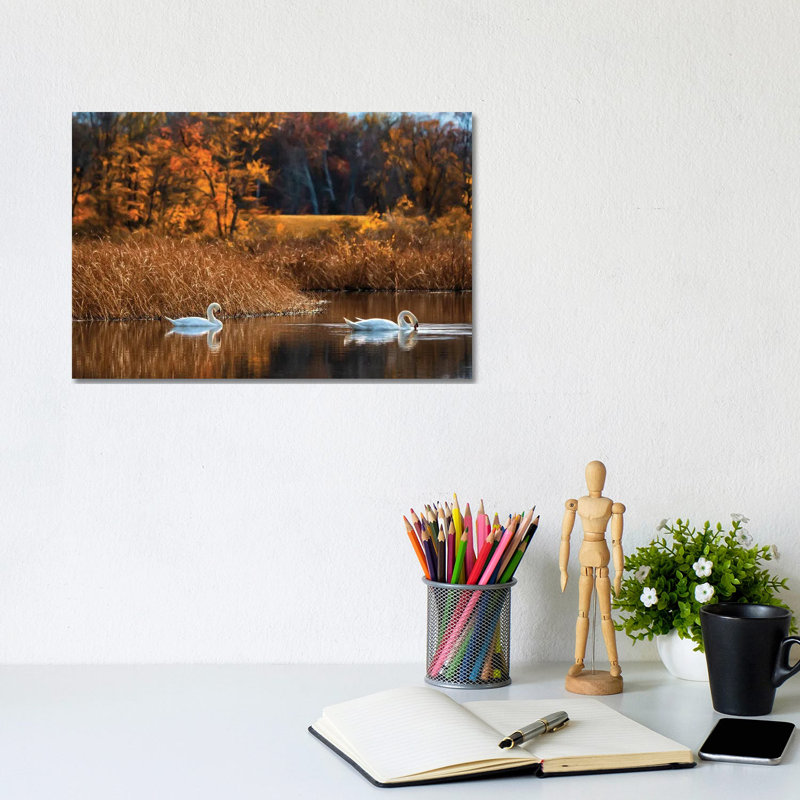 Fall Duet by David Gardiner - Rectangle Print on Canvas, 8"H x 12"W
