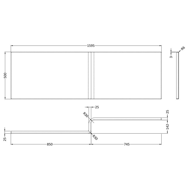 Shower Bath Front Panel