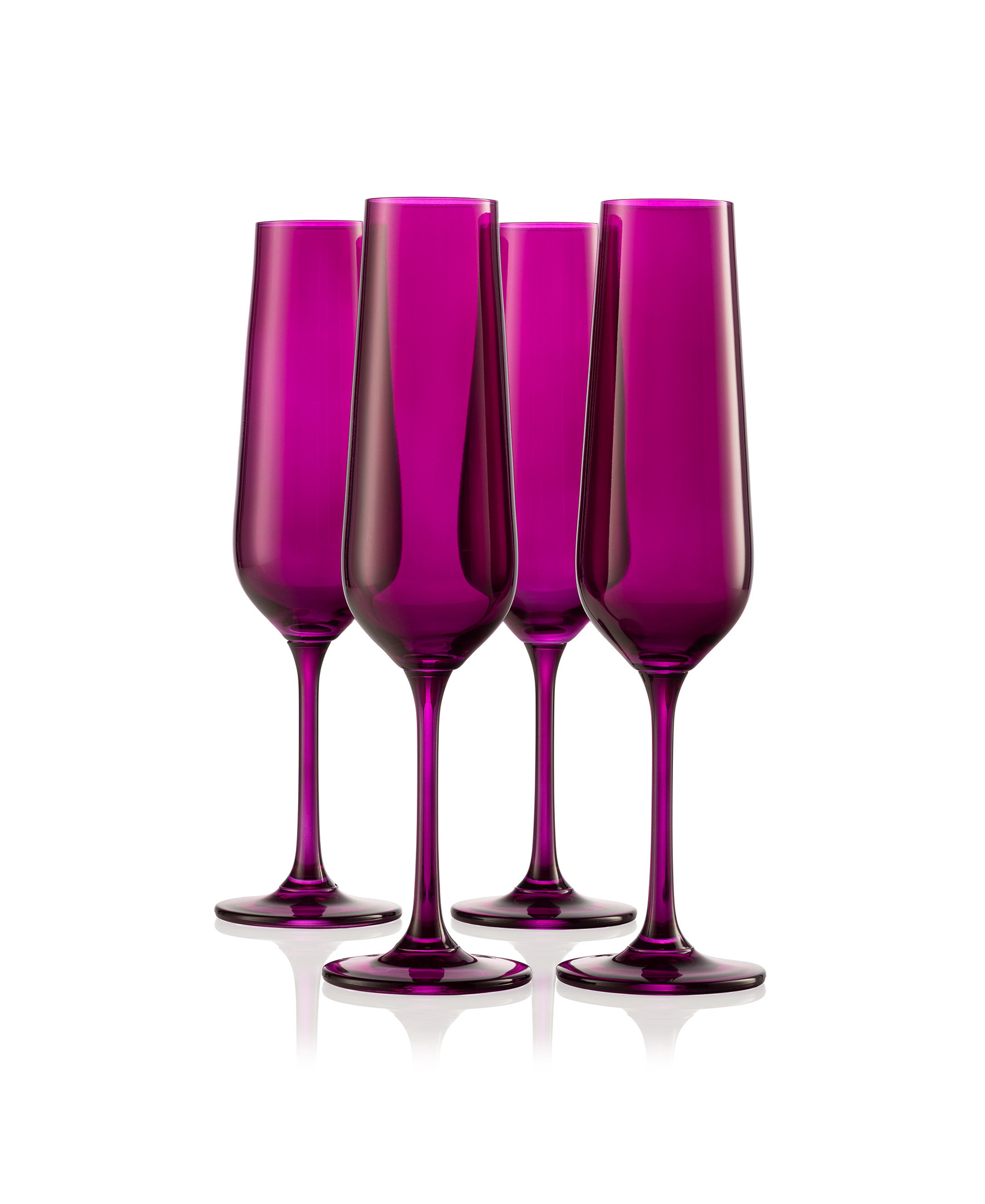 Amelia Red Wine 23oz (Set of 4) Godinger Silver Art Co Color: Rose