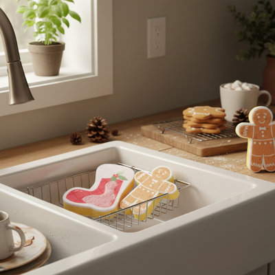 Kitchen Sponge Sock & Gingerbread 2 Piece- Set of 4