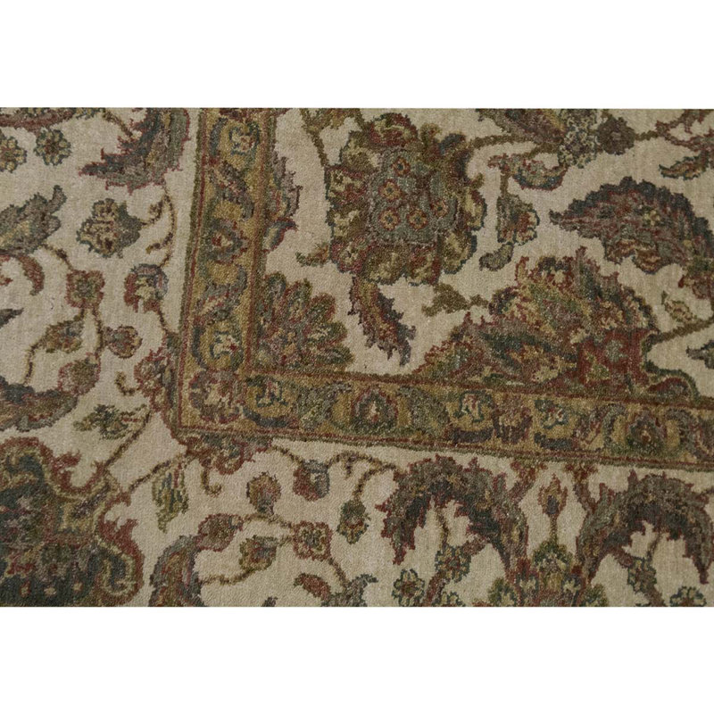 Tapis oriental brun / ivoire noué à la main