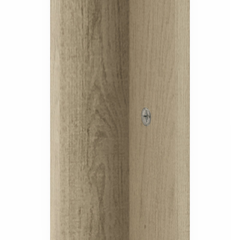 Inniss Modern Geometric 22" End Table with Open Shelf, Oslo Oak
