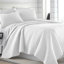 Southshore Fine Linens Vilano Oversized Quilt Set, Double-Brushed Microfiber Lightweight Quilted Bedding and 2 King Pillow Shams, King/California King, White