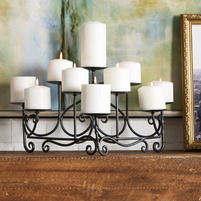 9.75'' H Metal Fireplace Candelabra