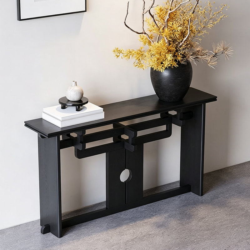New Chinese Solid Wood Entryway Console Table, 29.5" H x 78.7" W x 13.8" D