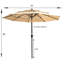 Parasol de patio extérieur à 9 niveaux avec manivelle 9Ft-1870663683