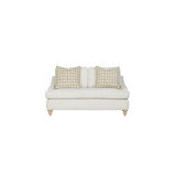 Haley Upholstered Loveseat with Pillows, White