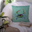 Coussin intérieur/extérieur bleu moderne crabe
