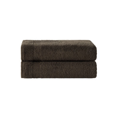 Ozdilek 2-Piece Bath Towels, 27x54 100% Turkish Cotton, Luxury Quick Dry, Extra Large, Fade-Resistant, Eco-Friendly, Spa Towel, Comfortable (Chocolate Brown)