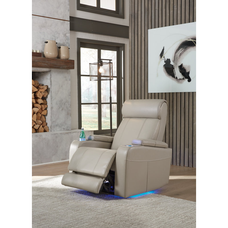 Fauteuil inclinable électrique standard de 35 po de largeur, Similicuir pierre