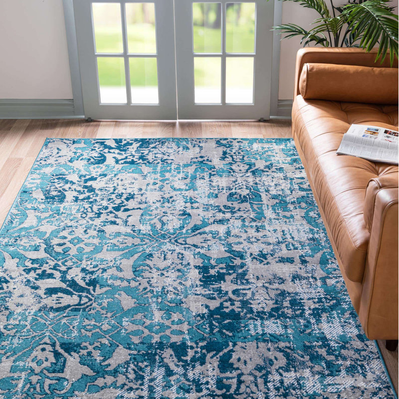 Floral Indoor Rug, Rectangle 7'10" x 10'