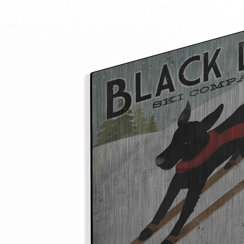 «Black Dog Ski» par Ryan Fowler, H 12 po x l 12 po