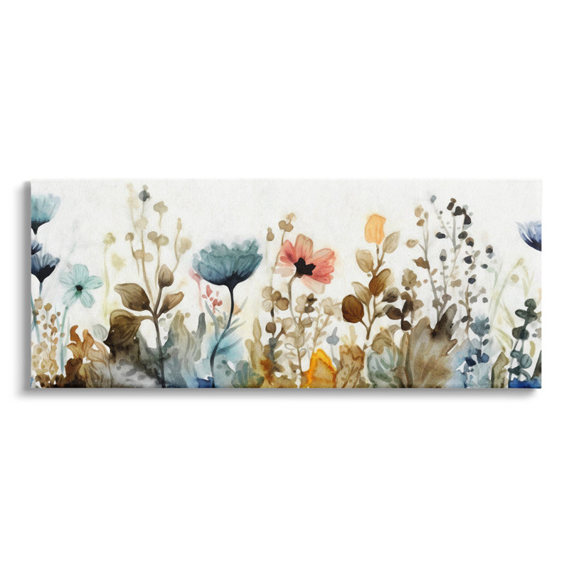 Earth Tones Garden Blooms par Ziwei Li, H 17 po x l 40 po x P 1,5 po