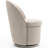 Upholstered Barrel Dining Chair, Boucle Fabric Swivel Kitchen Chair, Wingback Side Chair, Armless Vanity Chair-89623683