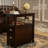 End Table, Narrow Nightstand With 2 Drawers and Open Shelf