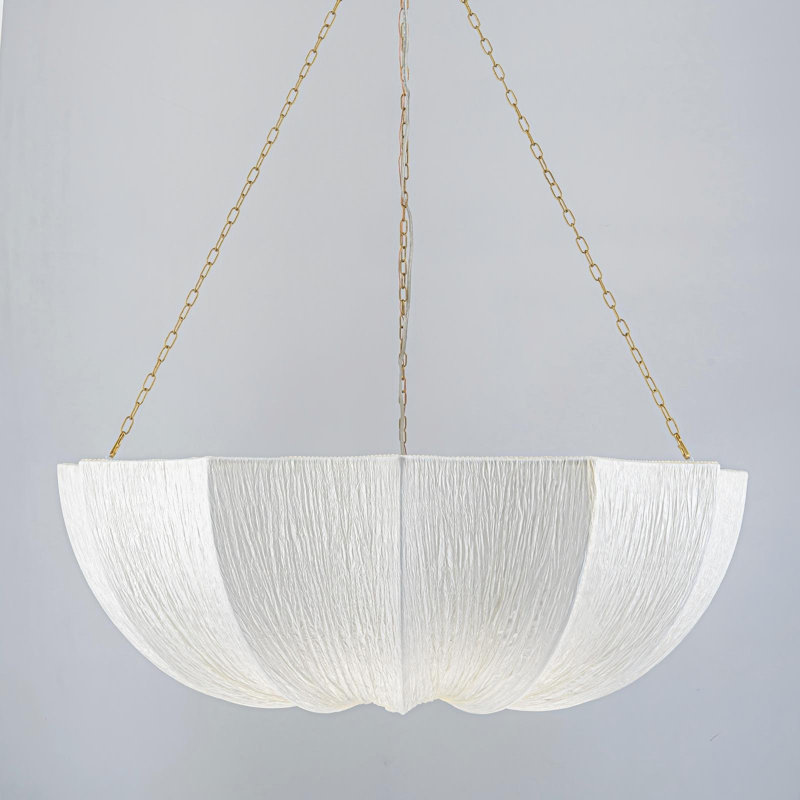 Lustre bol 6 lumières à intensité variable, Doré, 6